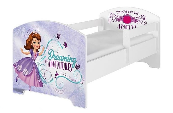 BabyBoo Dětská postel Disney - Sofie - bílá, s matrací