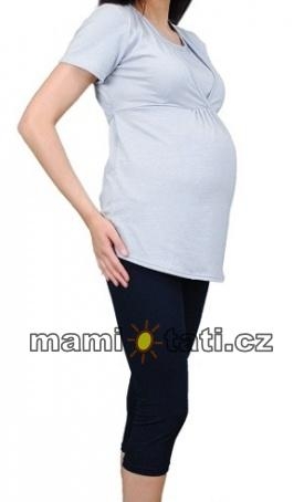 Be MaaMaa Těhotenské barevné legíny 3/4 délky - granát, vel. XL, K19