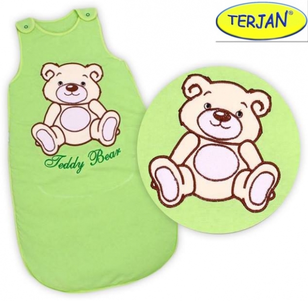 Spací vak Teddy Bear Baby Nellys - sv. zelený vel. 0+