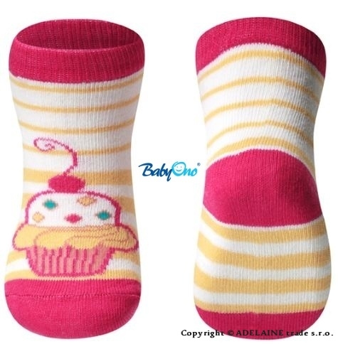 BabyOno Bavlněné ponožky - 6m+ - Dortík