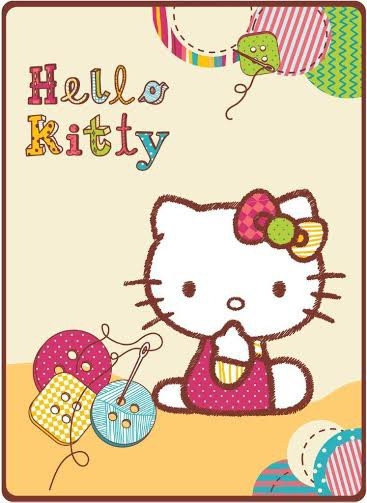 Licenční dečka Hello Kitty - knoflíky