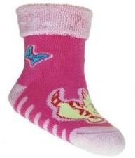 Froté ponožky s ABS - dívčí mix vzorů