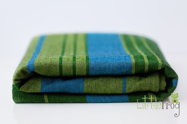 Little FROG Tkaný šátek na nošení dětí - Azurite