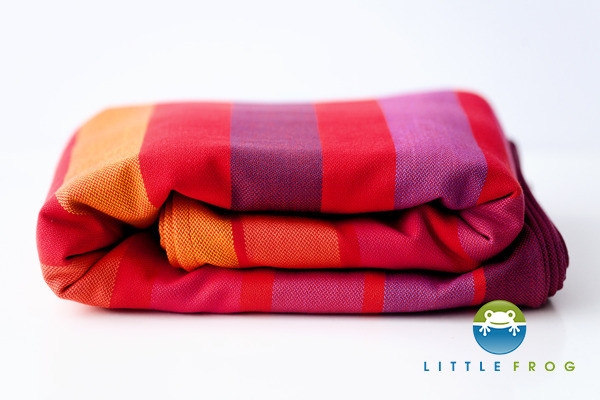 Little FROG Tkaný šátek na nošení dětí - Raspberry Rhodonite