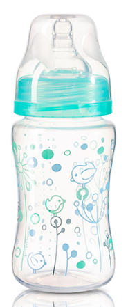 Antikoliková lahvička se širokým hrdlem Baby Ono - tyrkysová