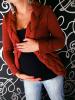 Těhotenský svetřík/bolerko VIKY - červená