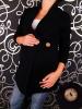 Těhotenský svetřík s knoflíkem BOBO  - černý
