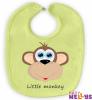 Bryndáček bavlna Baby Nellys® Little Monkey - zelený