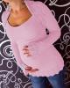 Těhotenský svetřík s bolerkem - růžový