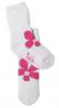 Bavlněné froté ponožky 12 -24m  - Kytička bílá
