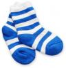 Bavlněné  froté ponožky 6-12m - modrý pruh
