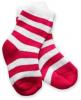 Bavlněné  froté ponožky 6-12m - červený pruh