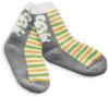 Bavlněné  froté ponožky 12m+ - khaki pruhy