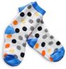 Bavlněné  froté ponožky 12m+ - puntíky modrá patička