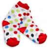 Bavlněné  froté ponožky 12m+ - puntíky červená patička