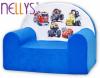 Dětské křesílko/pohovečka Nellys ® - Auta v modré