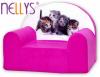 Dětské křesílko/pohovečka Nellys ® - Kočičky v růžové