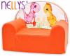 Dětské křesílko/pohovečka Nellys ® - Dino v oranž