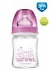 Skleněná lahvička 120ml Canpol Babies Easy Start PURE - růžová