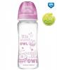 Skleněná lahvička 330ml Canpol Babies Easy Start PURE - růžová