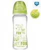 Skleněná lahvička 330ml Canpol Babies Easy Start PURE - zelená