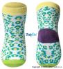 Bavlněné ponožky Baby Ono 12m+ - skrvrnky žlutý/zelený lem