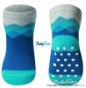 Bavlněné protiskluzové ponožky Baby Ono 6m+ - tyrkysové