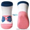 Bavlněné ponožky Baby Ono 6m+ - Mašlička modrý lem