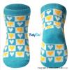 Bavlněné ponožky Baby Ono 6m+ - Kostičky/srdíčka sv. modré