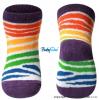 Bavlněné ponožky Baby Ono 6m+ - Barevné proužky Zebra fial. lem