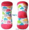 Bavlněné protiskluzové ponožky Baby Ono 6m+ - Barevná srdíčka