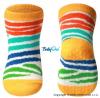 Bavlněné protiskluzové ponožky Baby Ono 6m+ - Barevná Zebra proužky