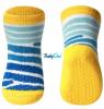 Bavlněné protiskluzové ponožky Baby Ono 6m+ - Proužky modré/sv.modré