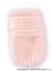 BABY NELLYS Zimní pletené  kojenecké rukavičky - sv. růžové