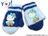 Zimní kojenecké rukavičky DUO - Jeans/sv.modrá