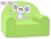 Dětské křeslo Nellys - Myška v zeleném