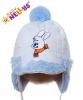 Zimní čepička Baby Nellys® - Zajíček modrý kožíšek