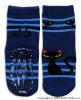 Froté ponožky s ABS (protiskluzová úprava) - Kočka tm. modrá