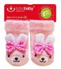 Froté ponožky s chrastítkem BOBO BABY Zajíček - růžové