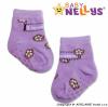 Bavlněné ponožky s ABS Baby Nellys ® I LOVE  - sv. fialové