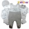 Souprava do porodnice Baby Nellys ® - Little Baby - šedá kostička