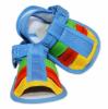 Capačky/botičky BOBO BABY - modré s barevnými pruhy - Sandálky