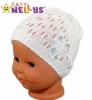 Háčkovaná čepička Mašlička Baby Nellys ® - s flitry
