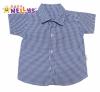 Dětská chlapecká košile krátký rukáv - bílo-modrá kostička