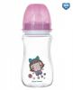 Antikoliková lahvička se širokým hrdlem Canpol Babies Easy Start - TOYS 240 ml - růžová