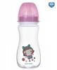 Antikoliková lahvička se širokým hrdlem Canpol Babies Easy Start - TOYS 300 ml - růžová