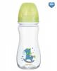 Antikoliková lahvička se širokým hrdlem Canpol Babies Easy Start - TOYS 300 ml - zelená