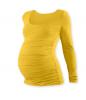 JOŽÁNEK Těhotenské triko JOHANKA s dlouhým rukávem - žlutooranžová