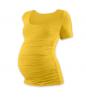 JOŽÁNEK Těhotenské triko krátký rukáv JOHANKA - žlutooranžová 