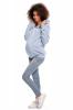 Těhotenská mikina VANDA s kapucí - jeansová